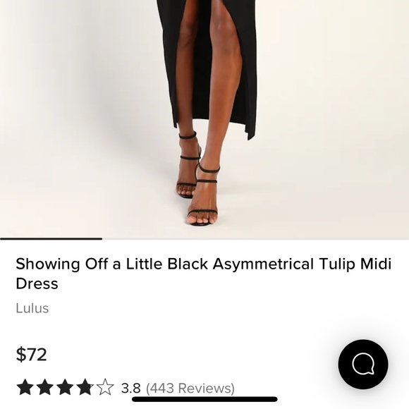 Lulus Black Satiny Asymmetrical Midi Dress - Picture 2 of 4